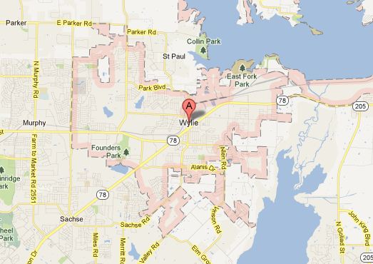 map of Wylie
