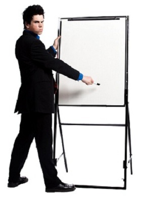 guy with white board